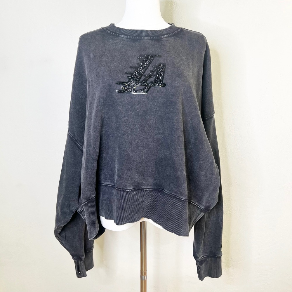 Los Angeles Lakers Pro Standard NBA Sweatshirt Women Size M Washed Black New